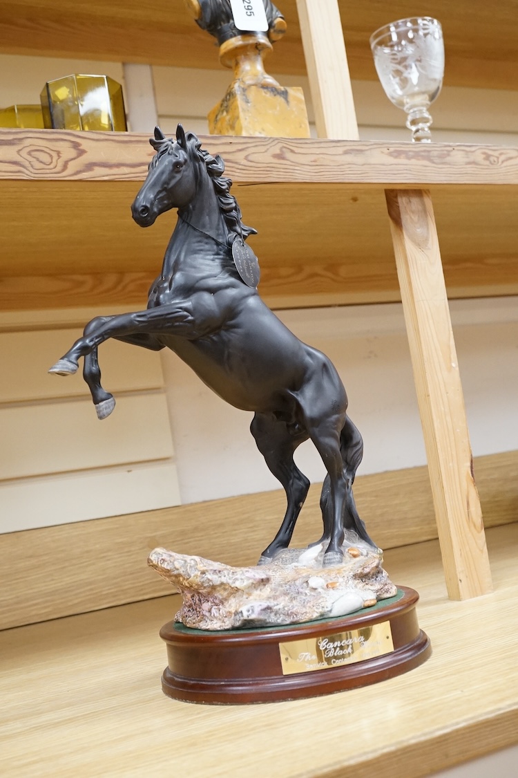 A Beswick figure 'Cancara The Black Horse’, 44cm high